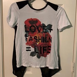 Guess sheer open back shirt